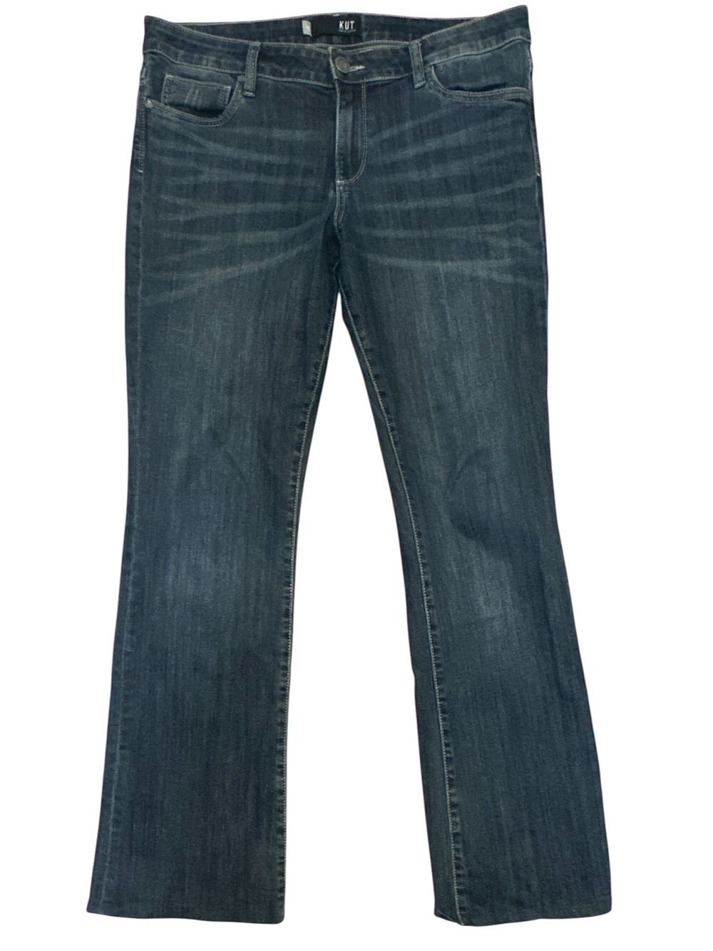 KUT from the Kloth Karen Baby Bootcut Jeans Women's 12 Dark Wash Stretch Denim